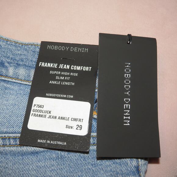 Nobody Denim Light Wash Distressed High Rise Frankie Ankle Jeans - Picture 9 of 11